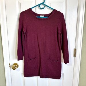 Burgundy J. Crew Sweater Dress